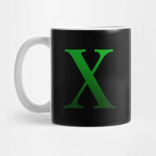 Green Roman Numeral 10 X Mug